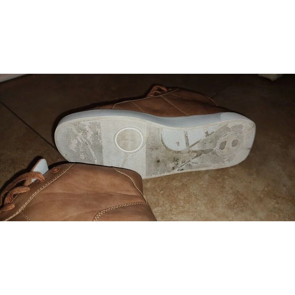 Men's INC International Consepts Rhett High-Top Soft Beige Sneakers Size 10